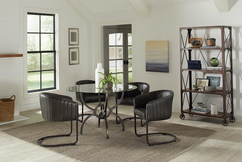 Aviano Gunmetal Dining Table Base by Coaster at Eve Furniture