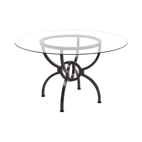 Aviano Gunmetal Dining Table Base by Coaster at Eve Furniture