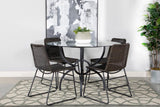 Aviano Gunmetal Dining Table Base by Coaster at Eve Furniture