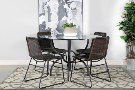 Aviano Gunmetal Dining Table Base by Coaster at Eve Furniture