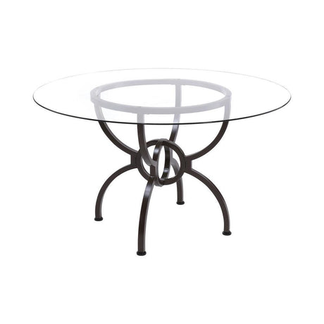 Aviano Gunmetal Dining Table Base by Coaster at Eve Furniture