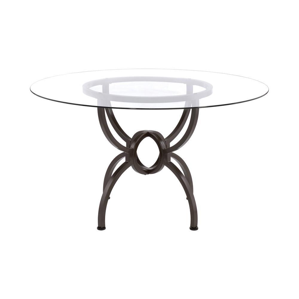 Aviano Gunmetal Dining Table Base by Coaster at Eve Furniture