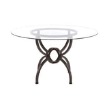 Aviano Gunmetal Dining Table Base by Coaster at Eve Furniture