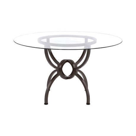 Aviano Gunmetal Dining Table Base by Coaster at Eve Furniture