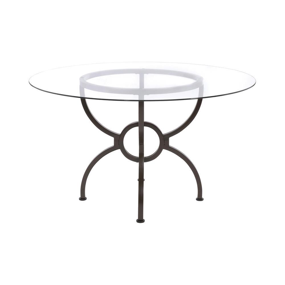 Aviano Gunmetal Dining Table Base by Coaster at Eve Furniture