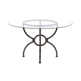 Aviano Gunmetal Dining Table Base by Coaster at Eve Furniture