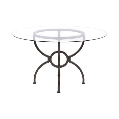 Aviano Gunmetal Dining Table Base by Coaster at Eve Furniture