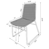 Aviano Gunmetal/Brown 5-Piece Dining Set by Coaster at Eve Furniture