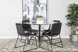 Aviano Gunmetal/Brown 5-Piece Dining Set by Coaster at Eve Furniture