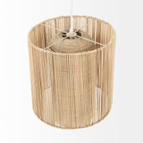 Aviario Natural Cane Cylindrical Pendant Light by Mercana at Eve Furniture