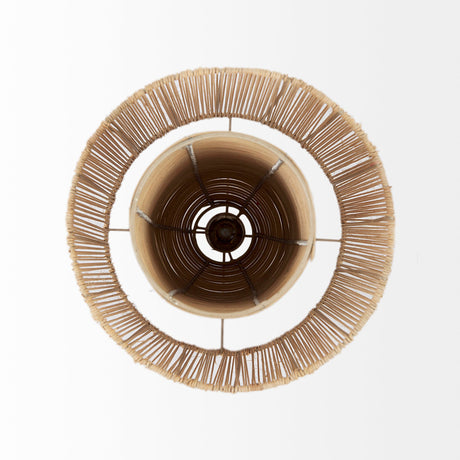 Aviario Natural Cane Cylindrical Pendant Light by Mercana at Eve Furniture