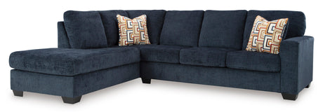 Aviemore Ink 2-Piece Left Arm Facing (LAF) Chaise Sectional by Ashley at Eve Furniture
