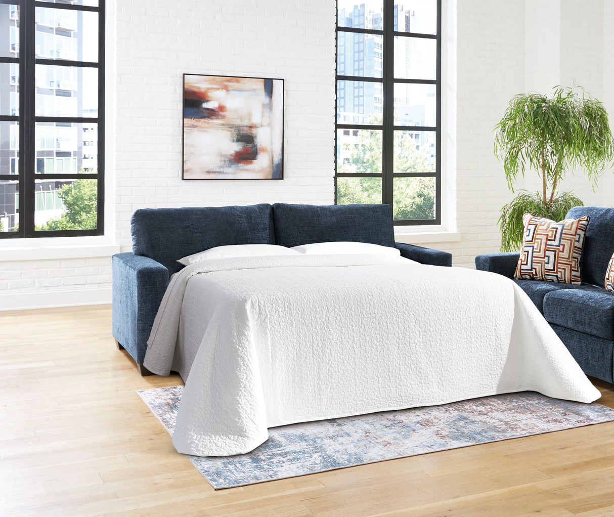 Aviemore Ink Queen Sofa Sleeper by Ashley at Eve Furniture