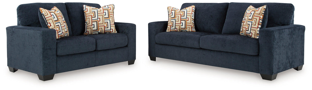 Aviemore Ink Sofa and Loveseat by Ashley at Eve Furniture