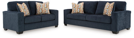 Aviemore Ink Sofa and Loveseat by Ashley at Eve Furniture