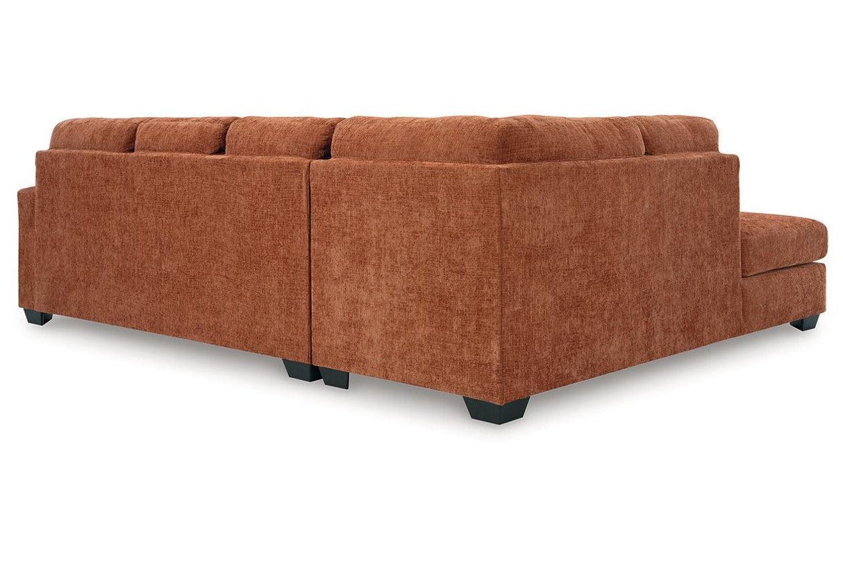 Aviemore Spice 2-Piece Left Arm Facing (LAF) Chaise Sectional by Ashley at Eve Furniture