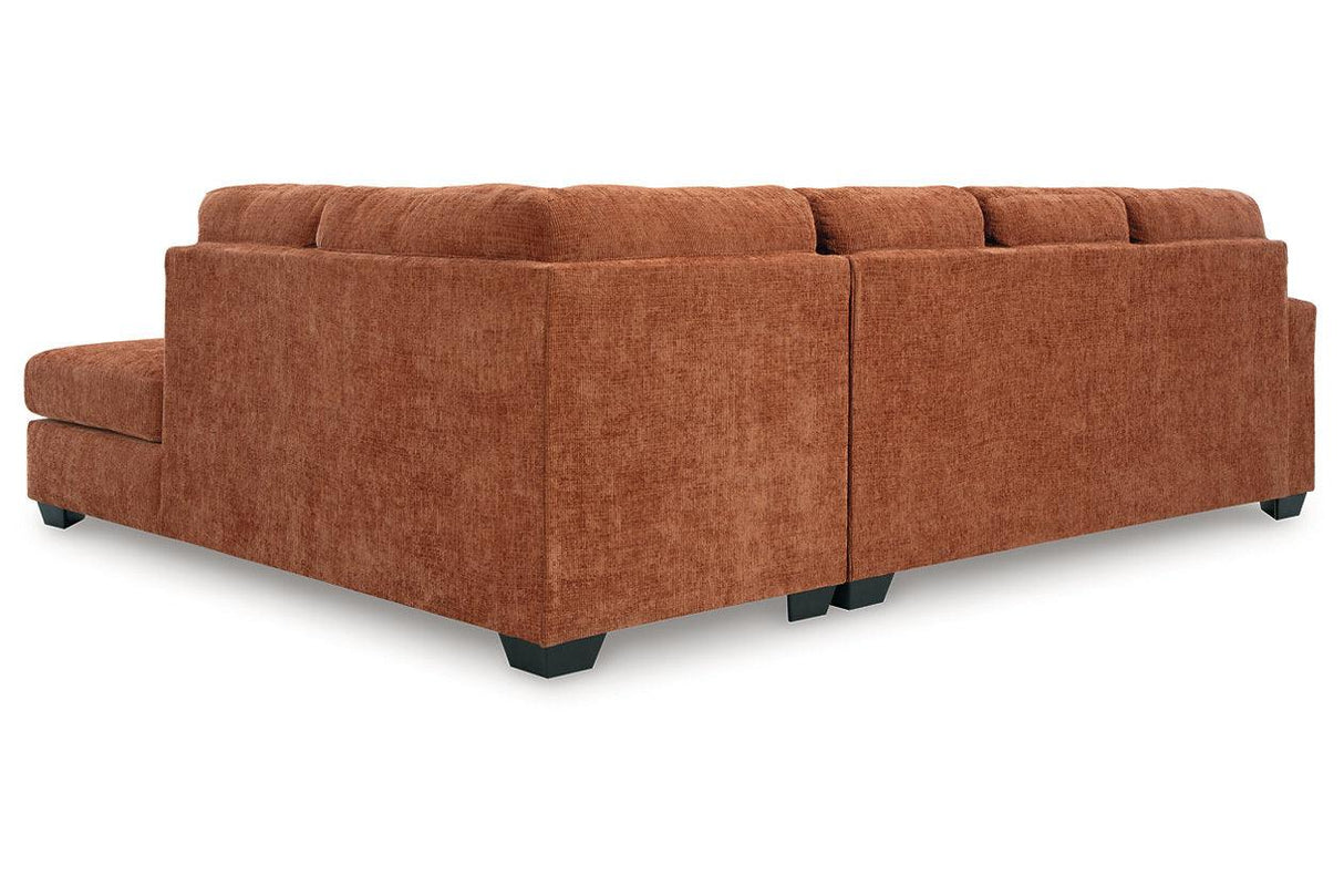 Aviemore Spice 2-Piece Right Arm Facing (RAF) Chaise Sectional by Ashley at Eve Furniture