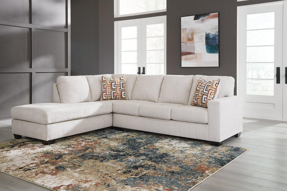 Aviemore Stone 2-Piece Sectional with LAF Chaise by Ashley at Eve Furniture