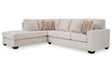 Aviemore Stone 2-Piece Sectional with LAF Chaise by Ashley at Eve Furniture