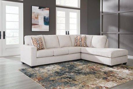 Aviemore Stone 2-Piece Sectional with RAF Chaise by Ashley at Eve Furniture