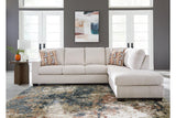 Aviemore Stone 2-Piece Sectional with RAF Chaise by Ashley at Eve Furniture