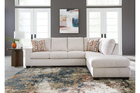 Aviemore Stone 2-Piece Sectional with RAF Chaise by Ashley at Eve Furniture