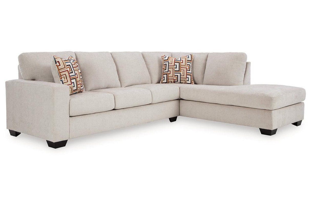 Aviemore Stone 2-Piece Sectional with RAF Chaise by Ashley at Eve Furniture