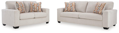 Aviemore Stone Sofa and Loveseat by Ashley at Eve Furniture