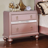 Avior Rose Gold Night Stand by Furniture of America at Eve Furniture