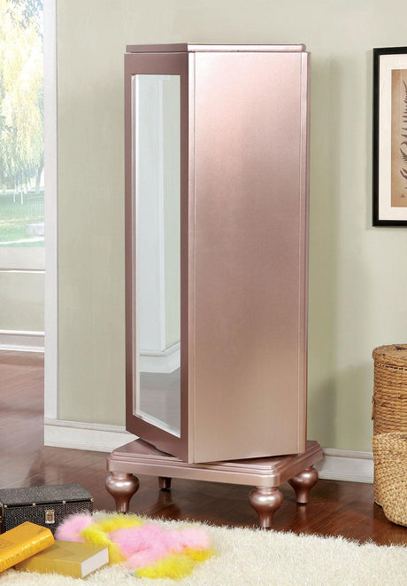 Avior Rose Gold Swivel Chest by Furniture of America at Eve Furniture