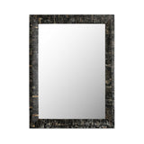 Avis Black Horn Inlay Mirror by MOES at Eve Furniture