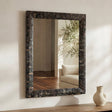 Avis Black Horn Inlay Mirror by Moe's Home at Eve Furniture