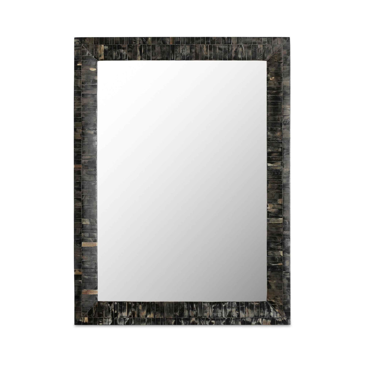 Avis Black Horn Inlay Mirror