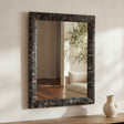 Avis Black Horn Inlay Mirror