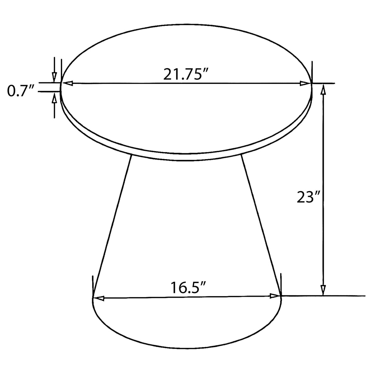 Avon Round End Table with Marble Top and Stainless Steel Base White