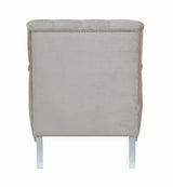 Avonlea Gray Sloped Arm Tufted Chair by Coaster at Eve Furniture
