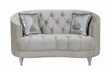Avonlea Gray Sloped Arm Tufted Loveseat by Coaster at Eve Furniture