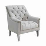 Avonlea Gray Sloped Arm Tufted Chair