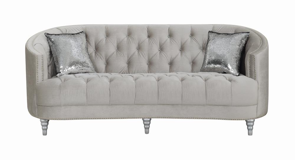 Avonlea Sloped Arm Tufted Sofa Gray