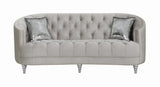 Avonlea Sloped Arm Tufted Sofa Gray