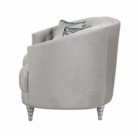 Avonlea Sloped Arm Tufted Sofa Gray