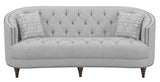 Avonlea Sloped Arm Upholstered Sofa Trim Gray