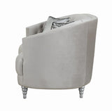 Avonlea Upholstered Sloped Arm Sofa Grey Velvet by Coaster at Eve Furniture