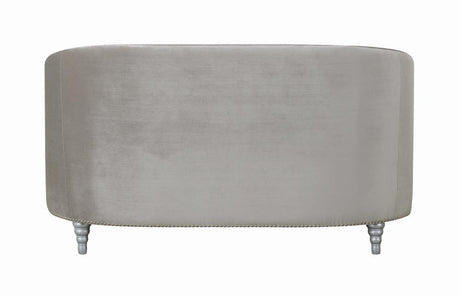 Avonlea Gray Sloped Arm Tufted Loveseat by Coaster at Eve Furniture
