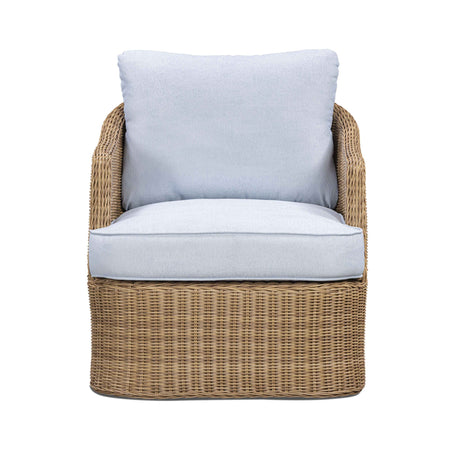 Axel Blue Boucle Outdoor Accent Chair by TOV Furniture at Eve Furniture