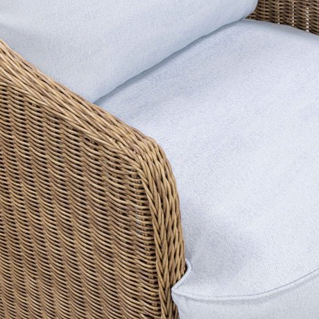 Axel Blue Boucle Outdoor Accent Chair by TOV Furniture at Eve Furniture