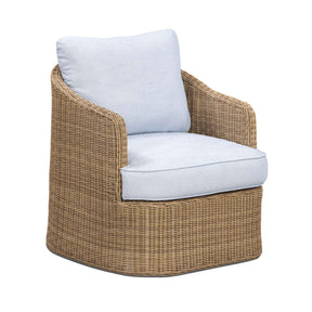 Axel Blue Boucle Outdoor Accent Chair by TOV Furniture at Eve Furniture