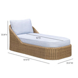 Axel Blue Boucle Outdoor Lounge Chair by TOV Furniture at Eve Furniture