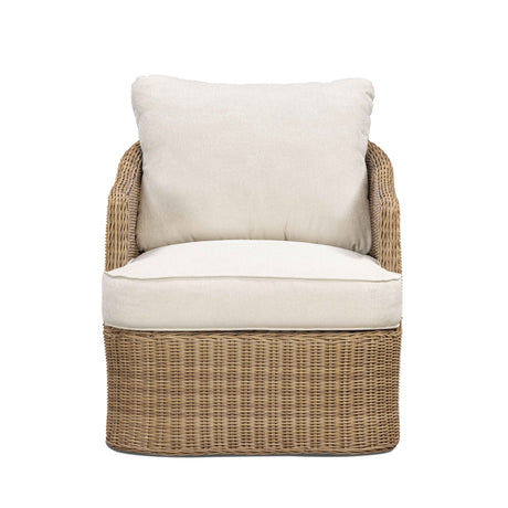 Axel Cream Boucle Outdoor Accent Chair by TOV Furniture at Eve Furniture
