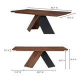 Axio Brown Dining Table by Moe's Home at Eve Furniture
